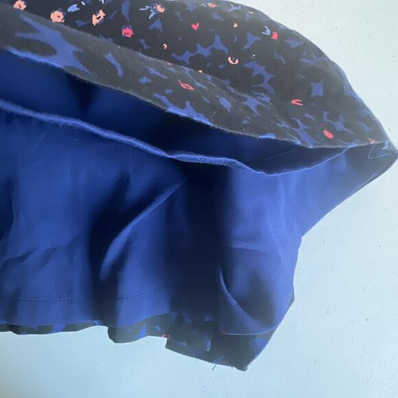 Talbots Floral blue Ombre Sheath Career Dress Size 14 petite scoop neck office - Picture 10 of 13